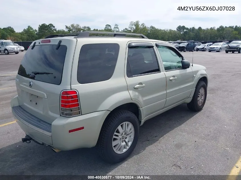 2006 Mercury Mariner VIN: 4M2YU56ZX6DJ07028 Lot: 40530577