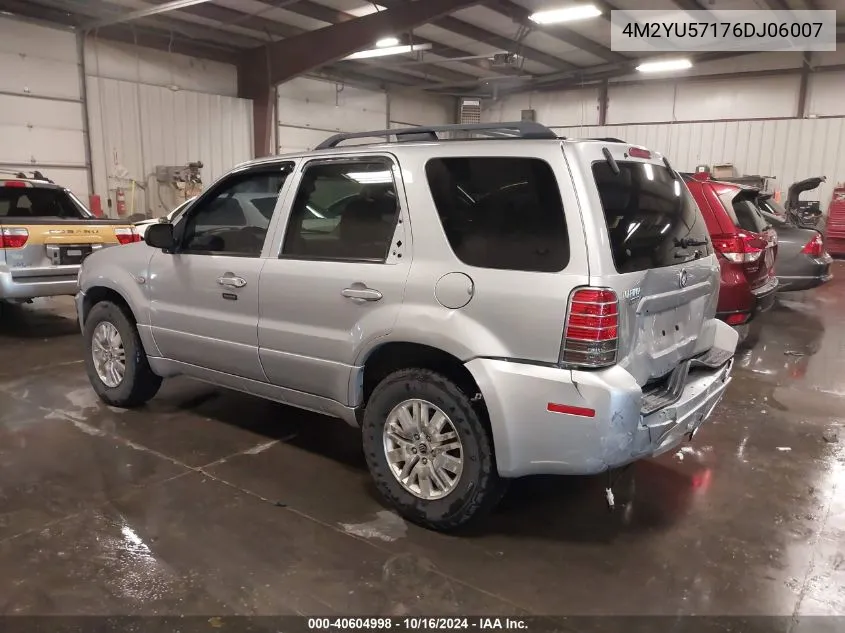 2006 Mercury Mariner Luxury/Premier VIN: 4M2YU57176DJ06007 Lot: 40604998