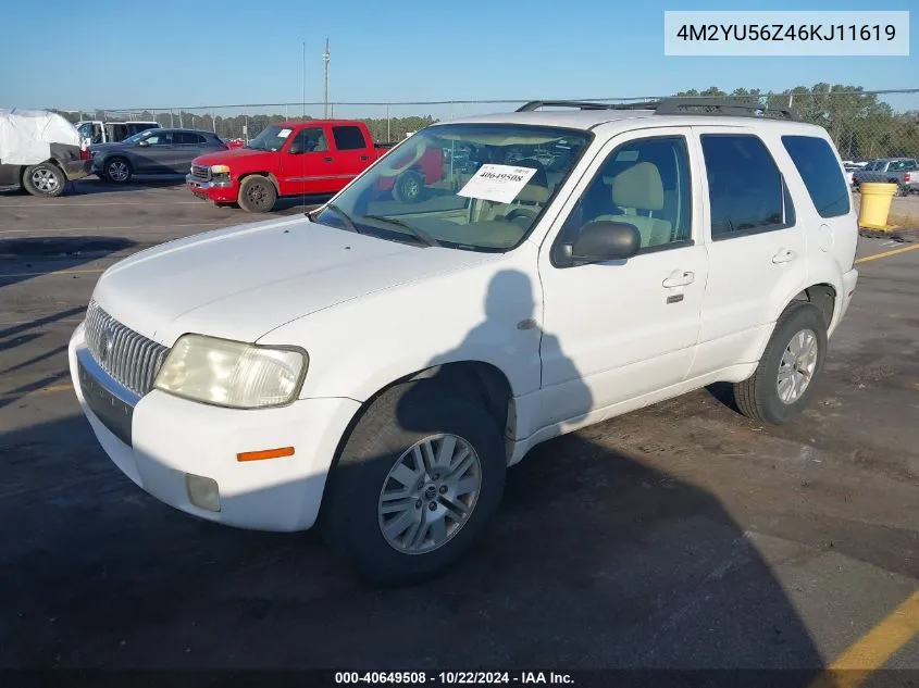 2006 Mercury Mariner Convenience VIN: 4M2YU56Z46KJ11619 Lot: 40649508