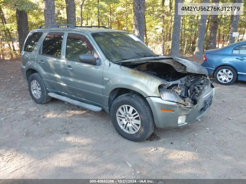 2006 Mercury Mariner Convenience VIN: 4M2YU56Z76KJ12179 Lot: 40652306