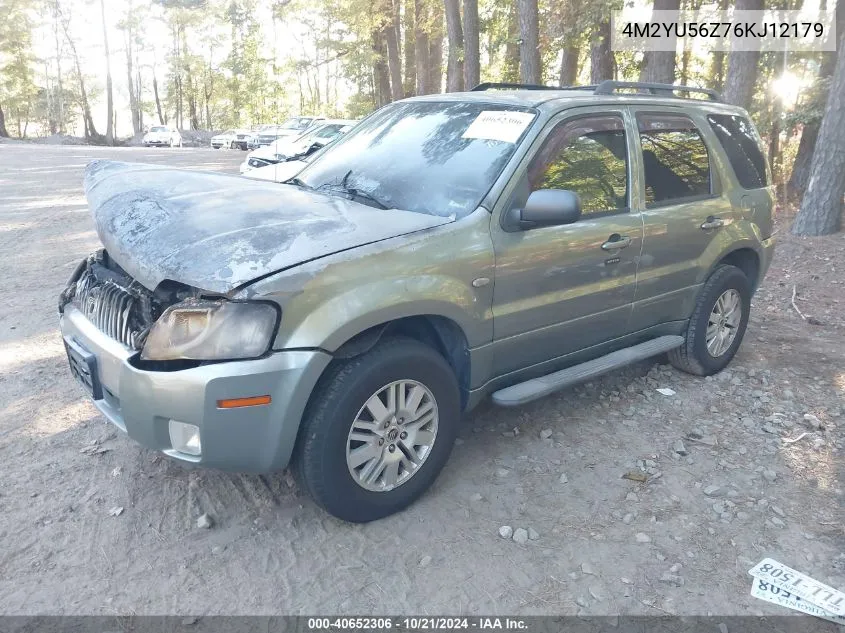 2006 Mercury Mariner Convenience VIN: 4M2YU56Z76KJ12179 Lot: 40652306