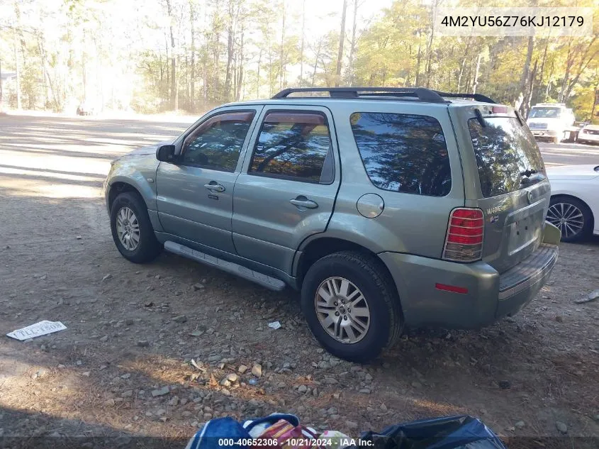 2006 Mercury Mariner Convenience VIN: 4M2YU56Z76KJ12179 Lot: 40652306