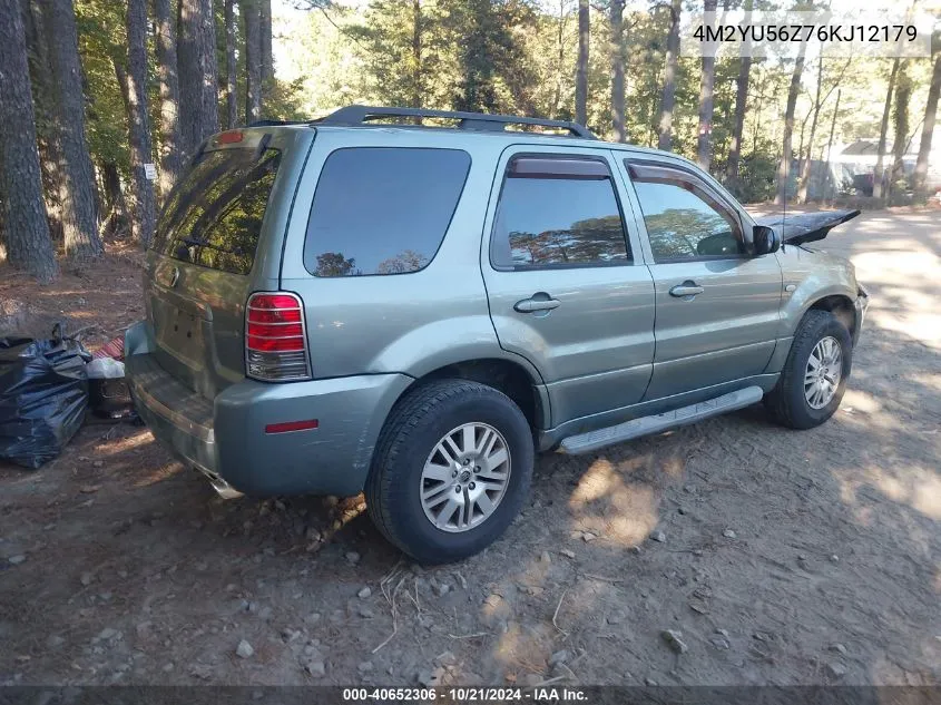 2006 Mercury Mariner Convenience VIN: 4M2YU56Z76KJ12179 Lot: 40652306