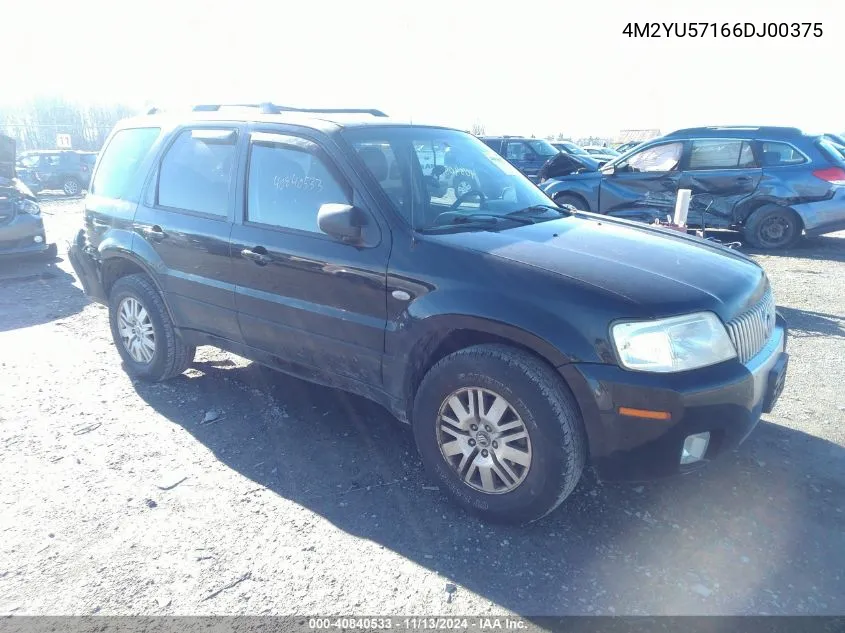 2006 Mercury Mariner Luxury/Premier VIN: 4M2YU57166DJ00375 Lot: 40840533