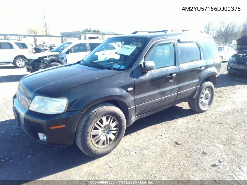 2006 Mercury Mariner Luxury/Premier VIN: 4M2YU57166DJ00375 Lot: 40840533