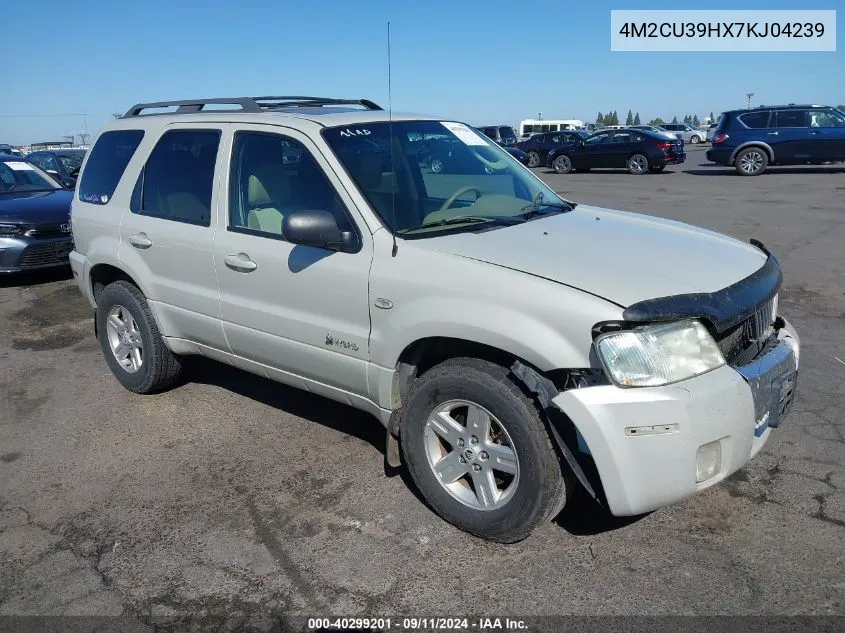 2007 Mercury Mariner Hybrid VIN: 4M2CU39HX7KJ04239 Lot: 40299201