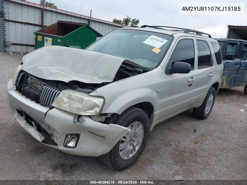 2007 Mercury Mariner Luxury VIN: 4M2YU81107KJ15185 Lot: 40394218