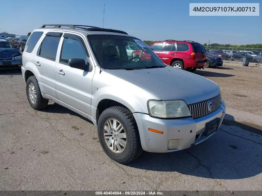 2007 Mercury Mariner Premier VIN: 4M2CU97107KJ00712 Lot: 40404884