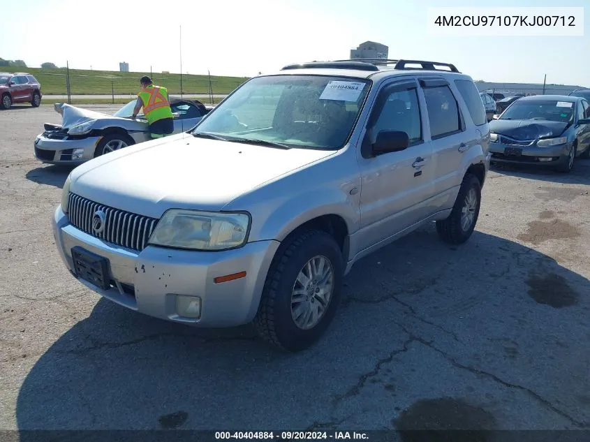 2007 Mercury Mariner Premier VIN: 4M2CU97107KJ00712 Lot: 40404884