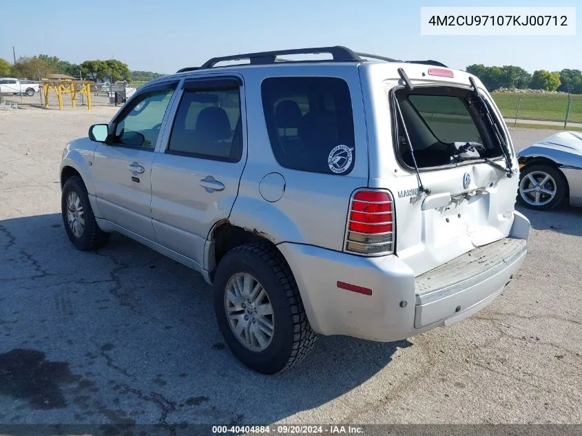 2007 Mercury Mariner Premier VIN: 4M2CU97107KJ00712 Lot: 40404884