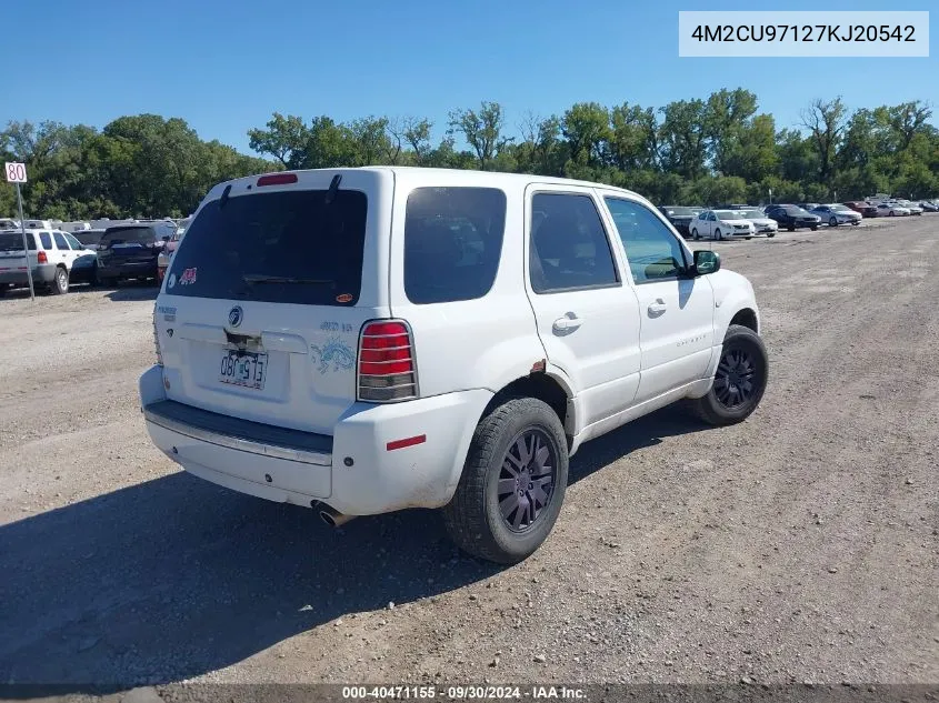 2007 Mercury Mariner Premier VIN: 4M2CU97127KJ20542 Lot: 40471155