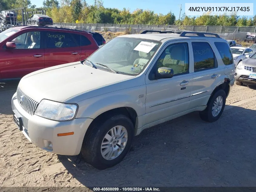 2007 Mercury Mariner Luxury VIN: 4M2YU911X7KJ17435 Lot: 40508099