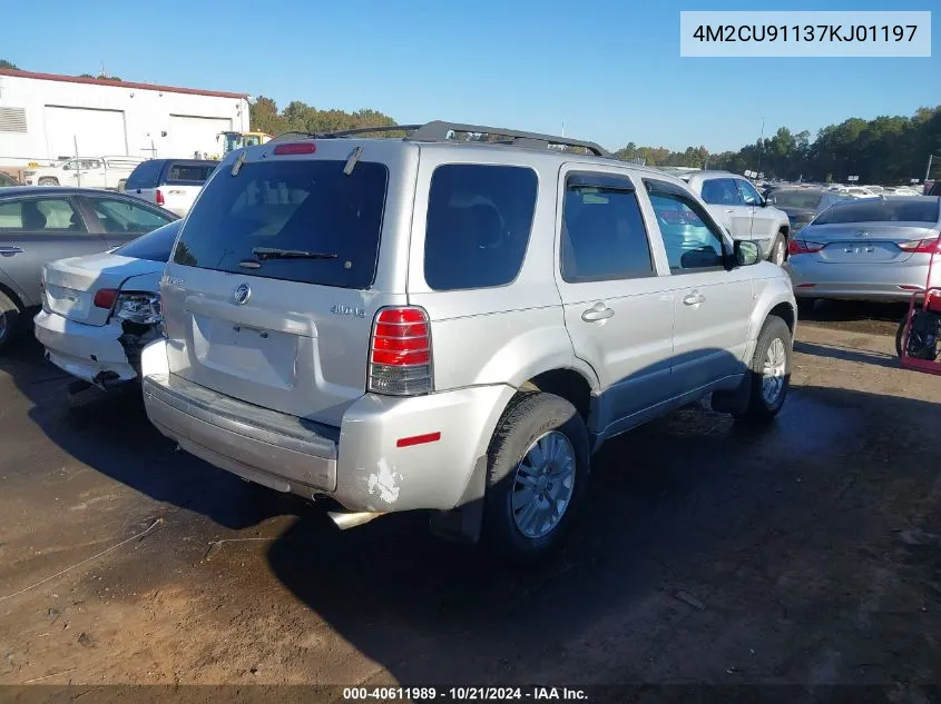 2007 Mercury Mariner Luxury VIN: 4M2CU91137KJ01197 Lot: 40611989