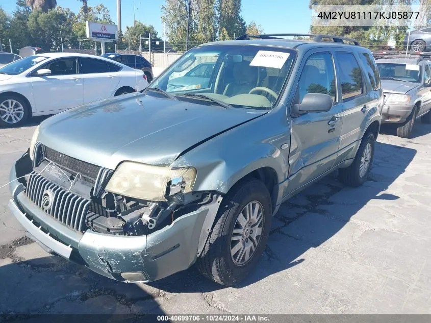 2007 Mercury Mariner Luxury VIN: 4M2YU81117KJ05877 Lot: 40699706