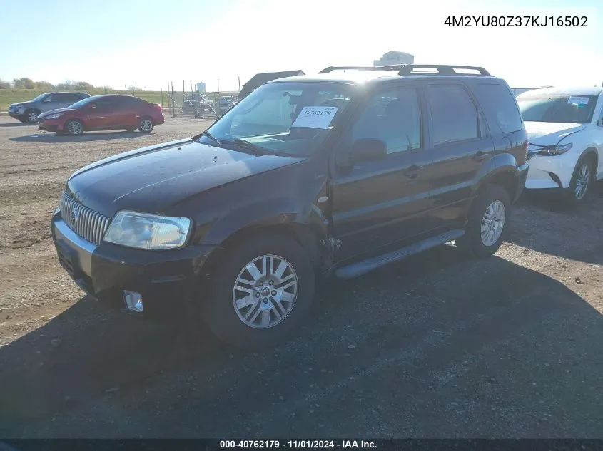 2007 Mercury Mariner Convenience VIN: 4M2YU80Z37KJ16502 Lot: 40762179