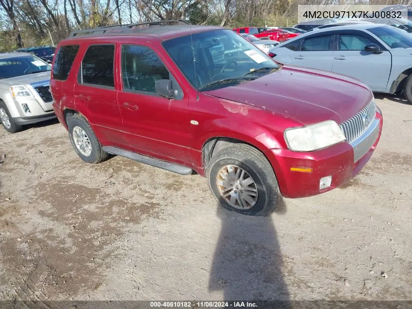 2007 Mercury Mariner Premier VIN: 4M2CU971X7KJ00832 Lot: 40810182