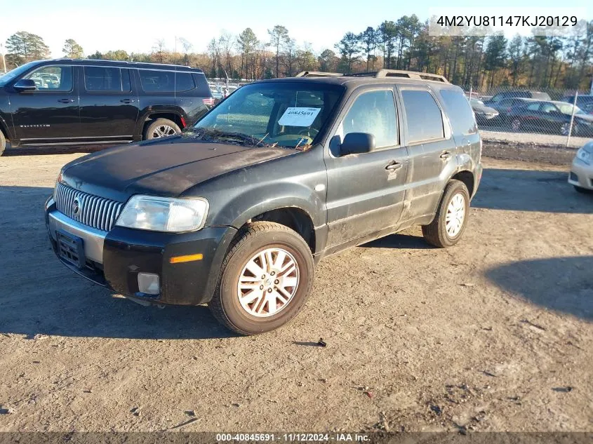 2007 Mercury Mariner Luxury VIN: 4M2YU81147KJ20129 Lot: 40845691