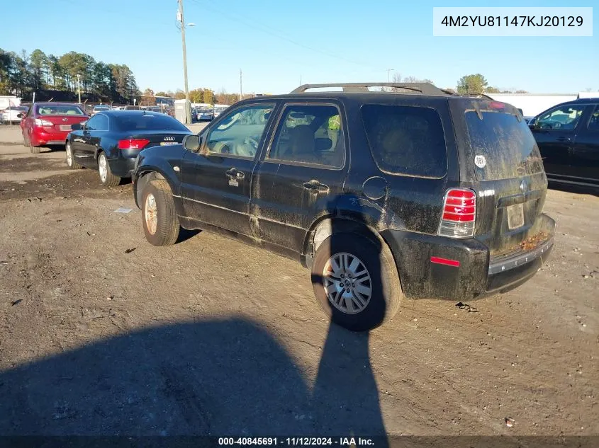 2007 Mercury Mariner Luxury VIN: 4M2YU81147KJ20129 Lot: 40845691