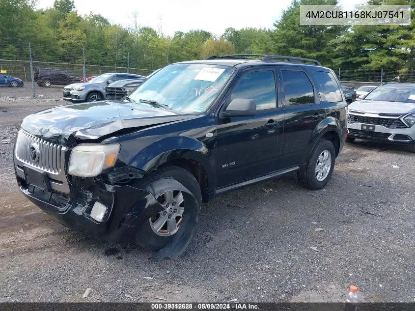 2008 Mercury Mariner V6 VIN: 4M2CU81168KJ07541 Lot: 39312628