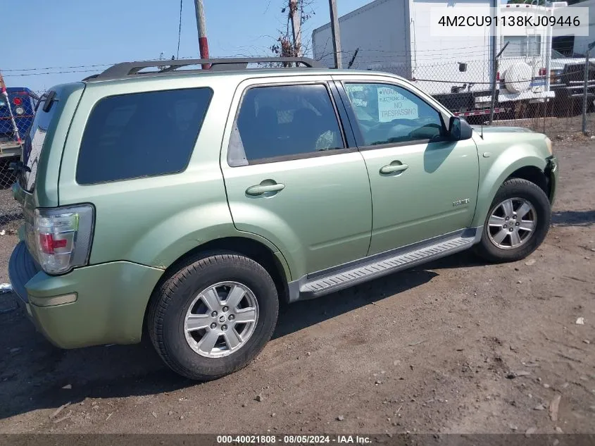 2008 Mercury Mariner V6 VIN: 4M2CU91138KJ09446 Lot: 40021808