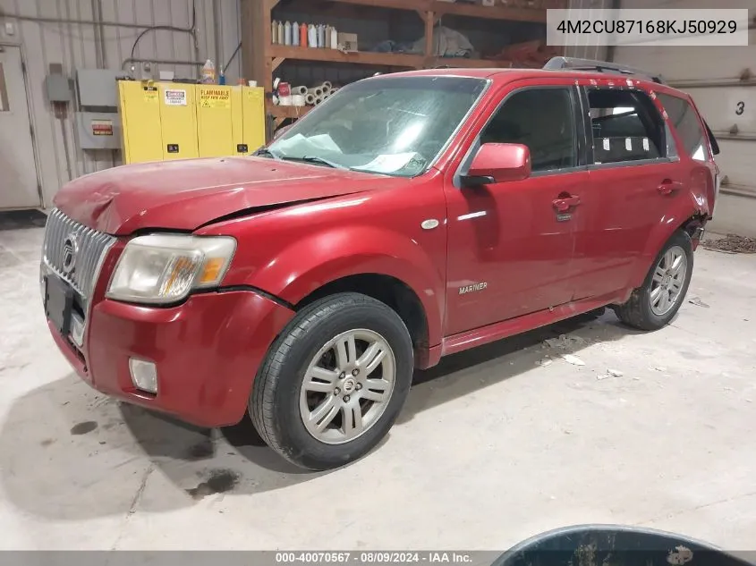 2008 Mercury Mariner Premier VIN: 4M2CU87168KJ50929 Lot: 40070567