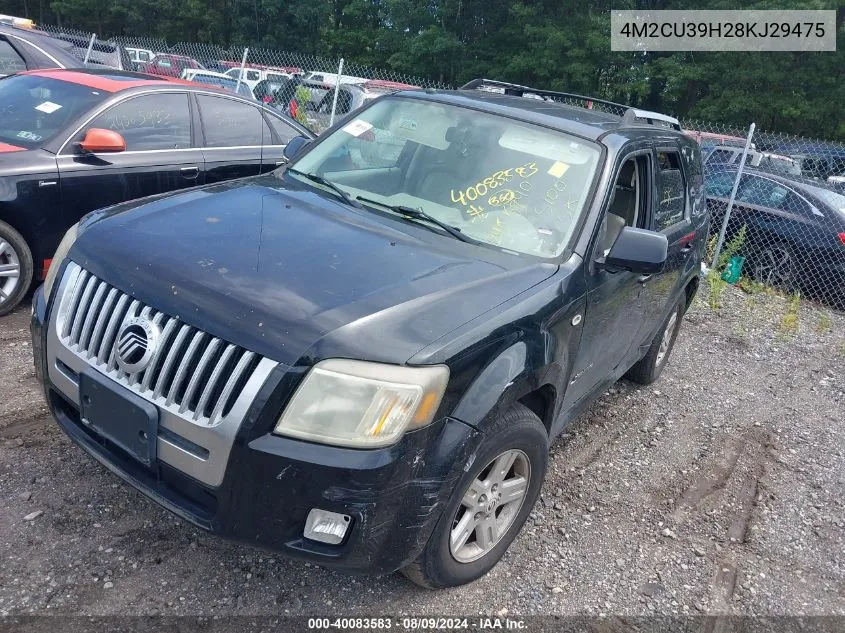 2008 Mercury Mariner Hybrid VIN: 4M2CU39H28KJ29475 Lot: 40083583