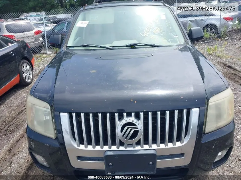 2008 Mercury Mariner Hybrid VIN: 4M2CU39H28KJ29475 Lot: 40083583