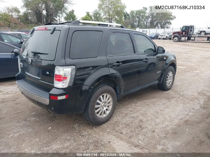 4M2CU87168KJ10334 2008 Mercury Mariner Premier