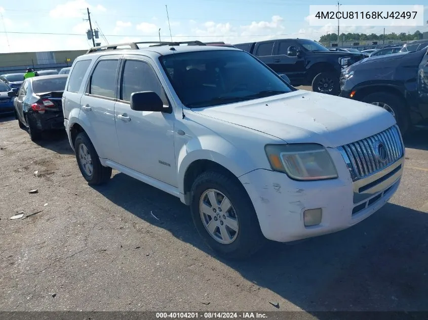 2008 Mercury Mariner V6 VIN: 4M2CU81168KJ42497 Lot: 40104201