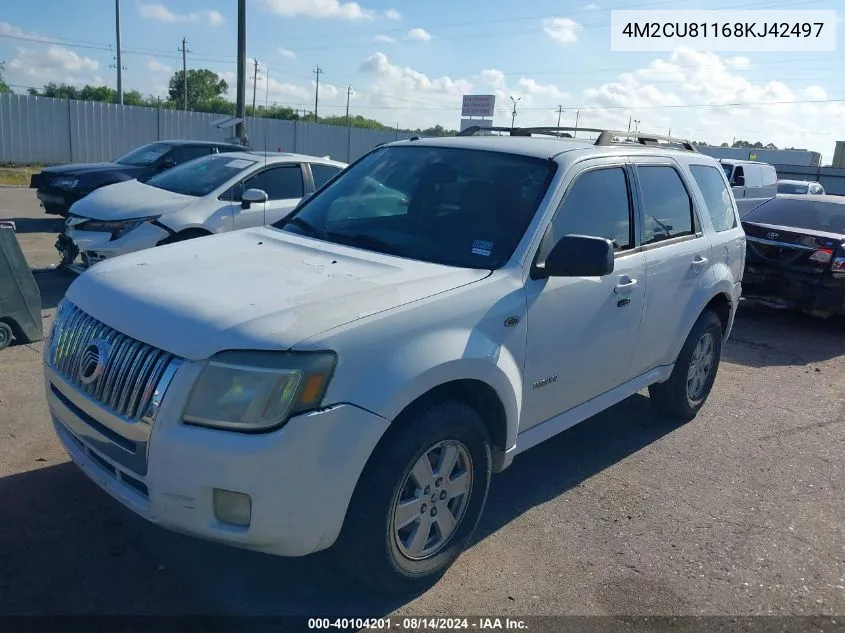 2008 Mercury Mariner V6 VIN: 4M2CU81168KJ42497 Lot: 40104201