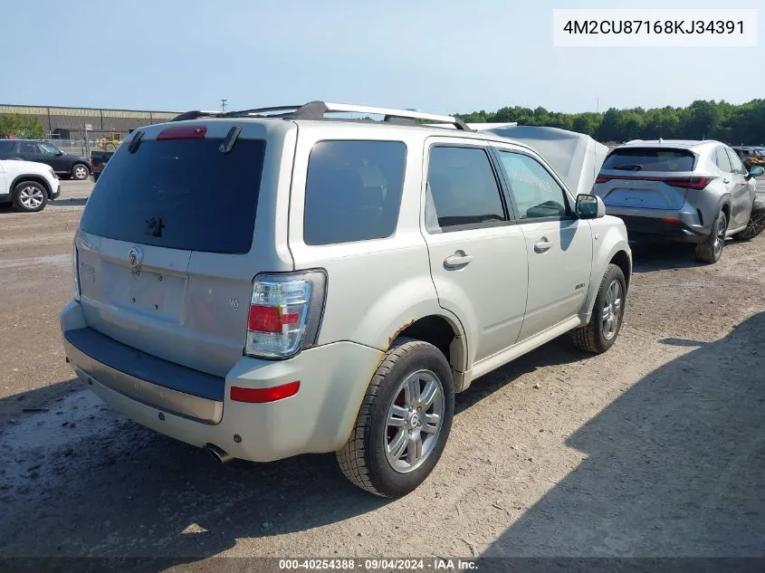 4M2CU87168KJ34391 2008 Mercury Mariner Premier