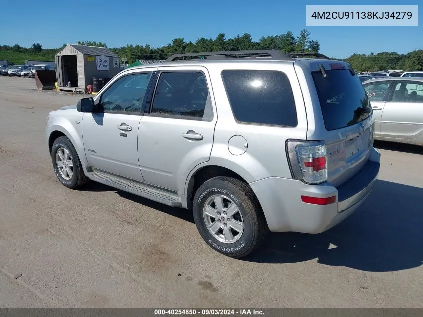 2008 Mercury Mariner V6 VIN: 4M2CU91138KJ34279 Lot: 40254850