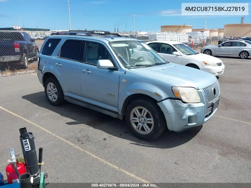 2008 Mercury Mariner Premier VIN: 4M2CU87158KJ27819 Lot: 40270676