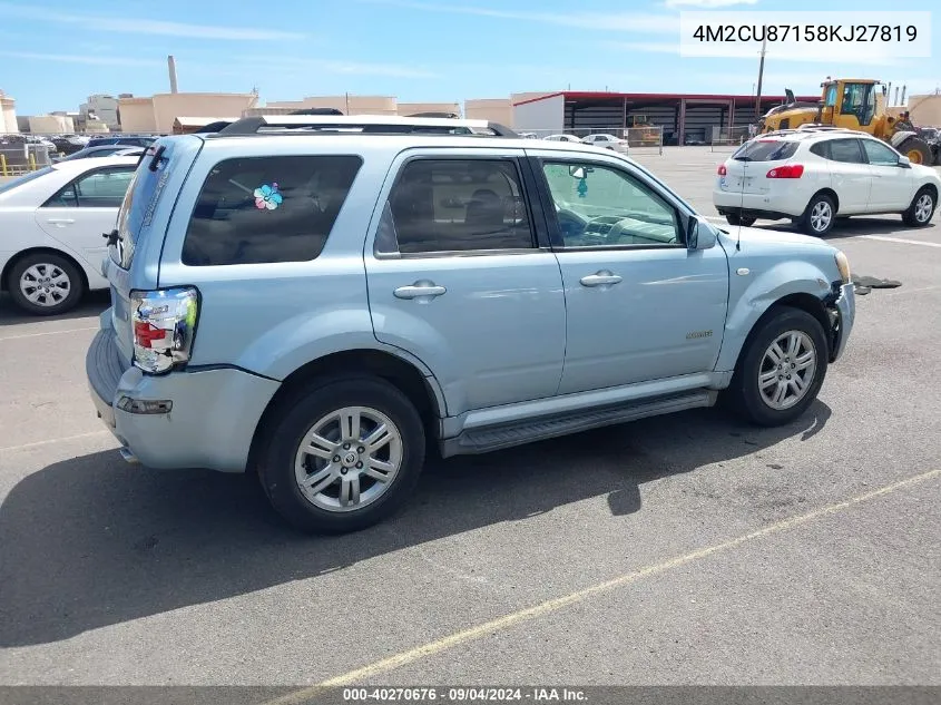 2008 Mercury Mariner Premier VIN: 4M2CU87158KJ27819 Lot: 40270676