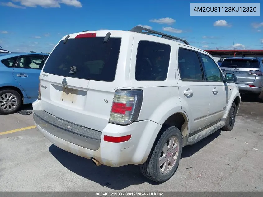 4M2CU81128KJ12820 2008 Mercury Mariner V6