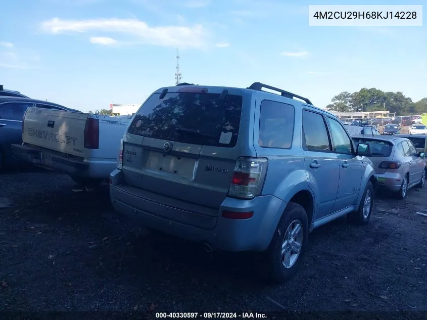 2008 Mercury Mariner Hybrid VIN: 4M2CU29H68KJ14228 Lot: 40330597