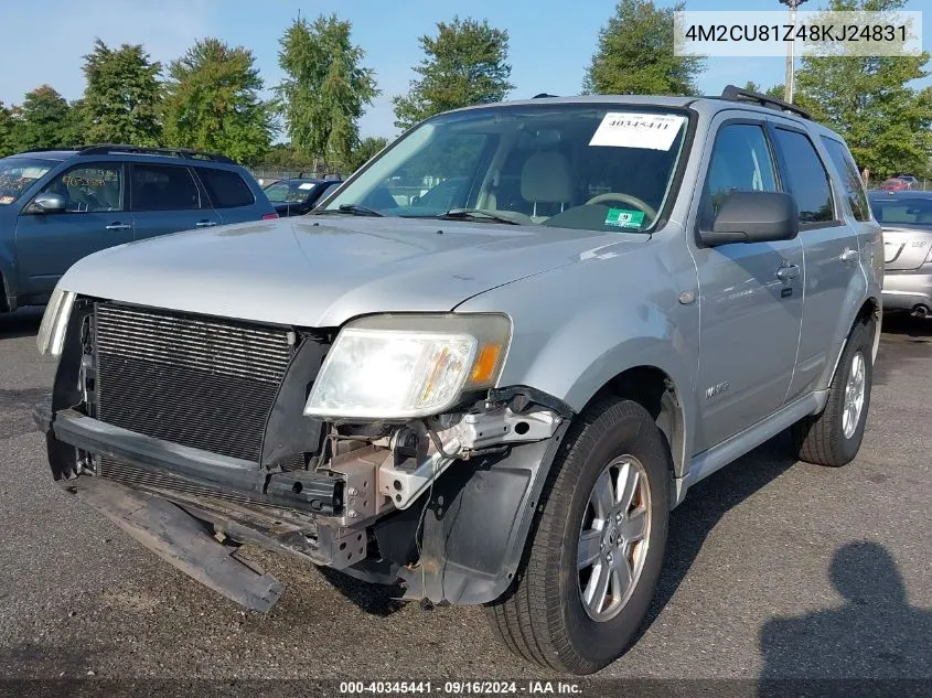 2008 Mercury Mariner VIN: 4M2CU81Z48KJ24831 Lot: 40345441