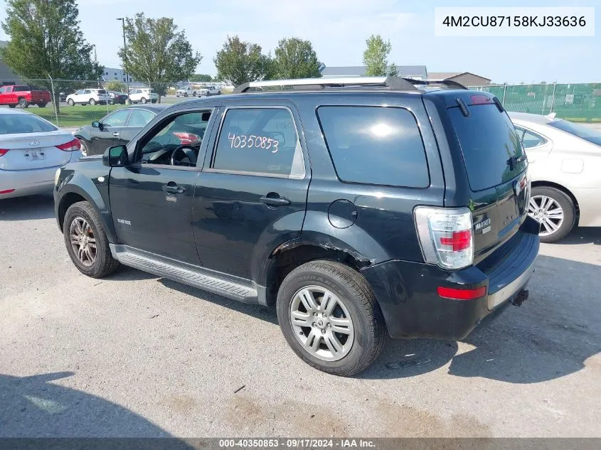 2008 Mercury Mariner Premier VIN: 4M2CU87158KJ33636 Lot: 40350853