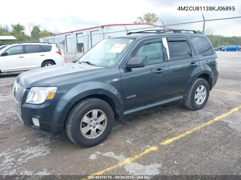 2008 Mercury Mariner V6 VIN: 4M2CU81138KJ06895 Lot: 40378170