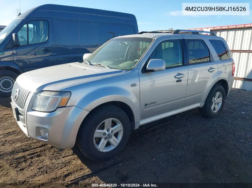 2008 Mercury Mariner Hybrid VIN: 4M2CU39H58KJ16526 Lot: 40546820