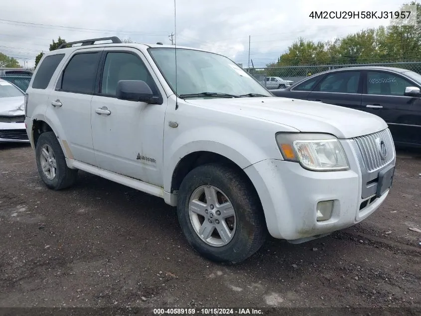 2008 Mercury Mariner Hybrid VIN: 4M2CU29H58KJ31957 Lot: 40589159