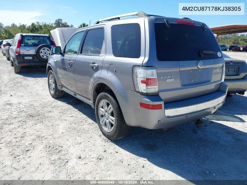 2008 Mercury Mariner Premier VIN: 4M2CU87178KJ38305 Lot: 40605049