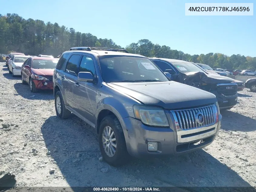 2008 Mercury Mariner Premier VIN: 4M2CU87178KJ46596 Lot: 40628490