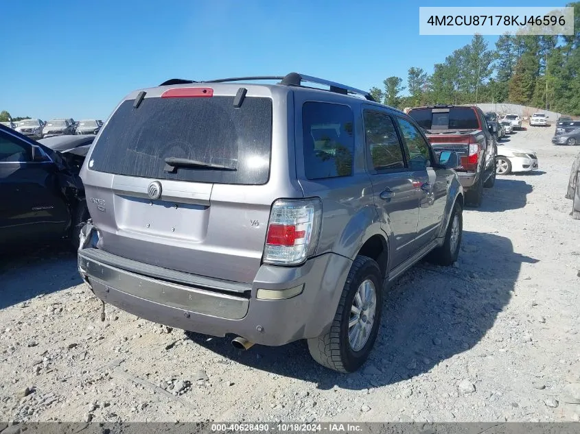 2008 Mercury Mariner Premier VIN: 4M2CU87178KJ46596 Lot: 40628490