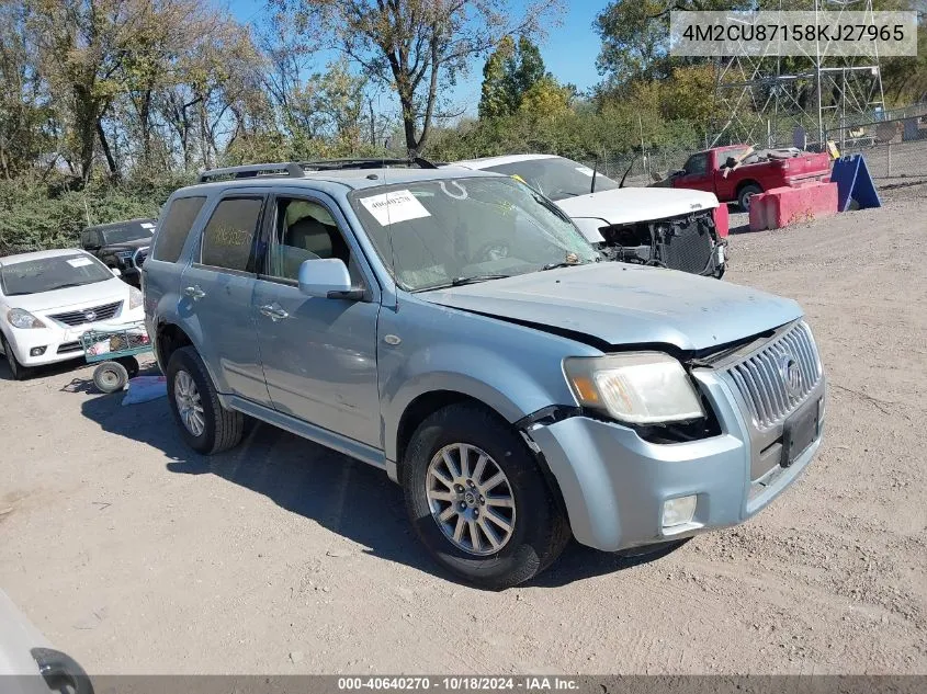 2008 Mercury Mariner Premier VIN: 4M2CU87158KJ27965 Lot: 40640270