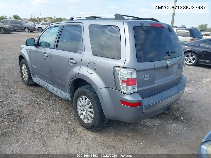 2008 Mercury Mariner Premier VIN: 4M2CU871X8KJ37987 Lot: 40649303