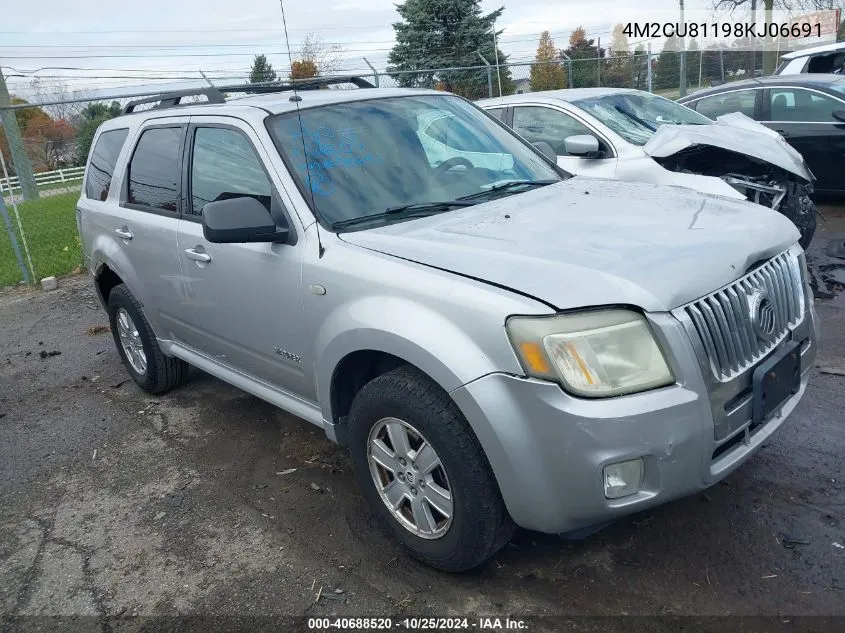 2008 Mercury Mariner V6 VIN: 4M2CU81198KJ06691 Lot: 40688520