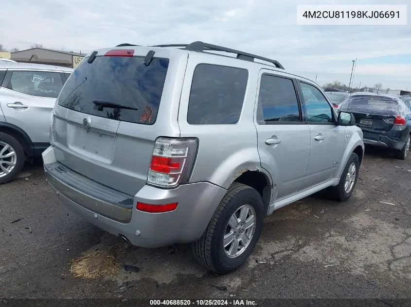 2008 Mercury Mariner V6 VIN: 4M2CU81198KJ06691 Lot: 40688520