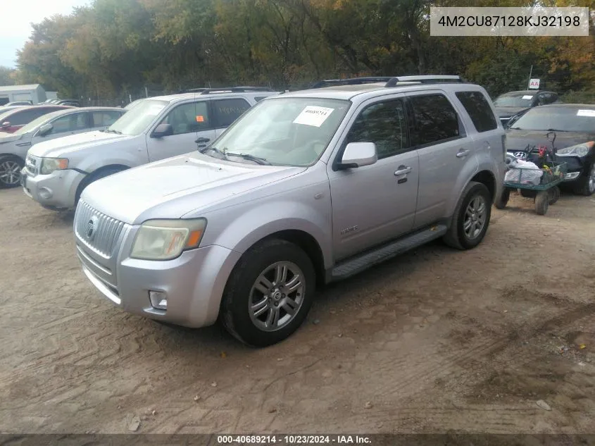 2008 Mercury Mariner Premier VIN: 4M2CU87128KJ32198 Lot: 40689214