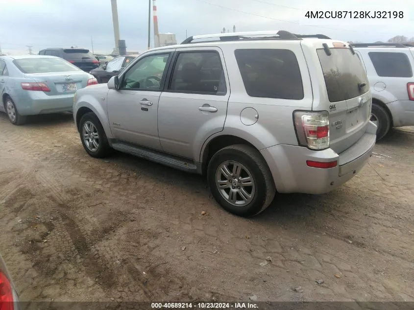 2008 Mercury Mariner Premier VIN: 4M2CU87128KJ32198 Lot: 40689214